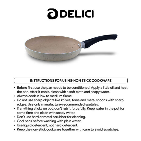30cm Delici Ivory Nonstick Frying Pan