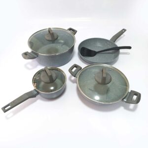 8pc Homeway Nonstick Marble Cookware Set