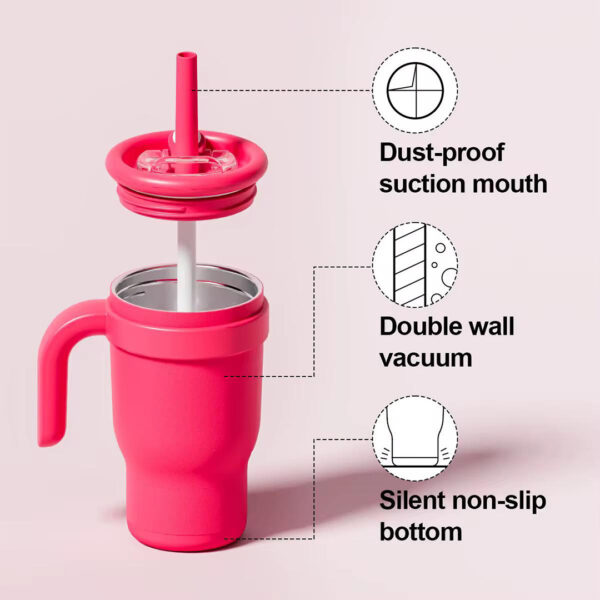 420ml Coldee Spill-Proof Insulated Kids Tumbler with Straw