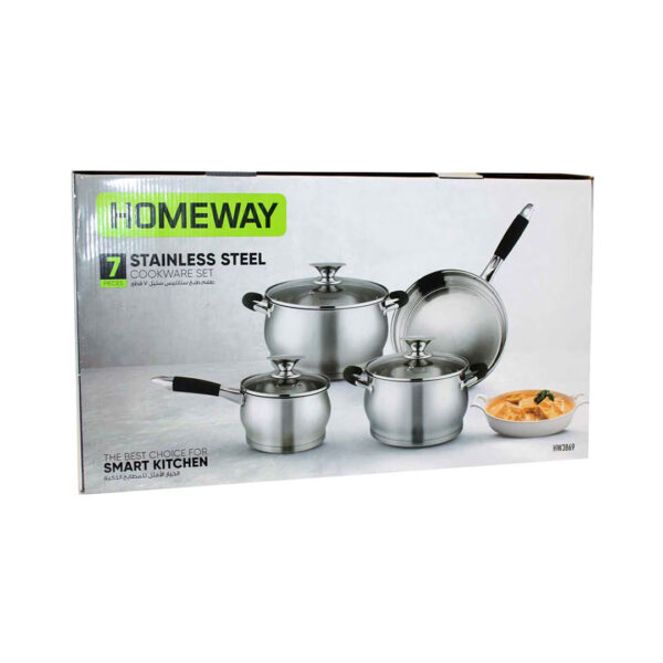 7pc Homeway Stainless Steel Cookware Set