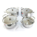 Impex 8pc Tri-Ply Stainless Steel Pot Set - Premium Quality