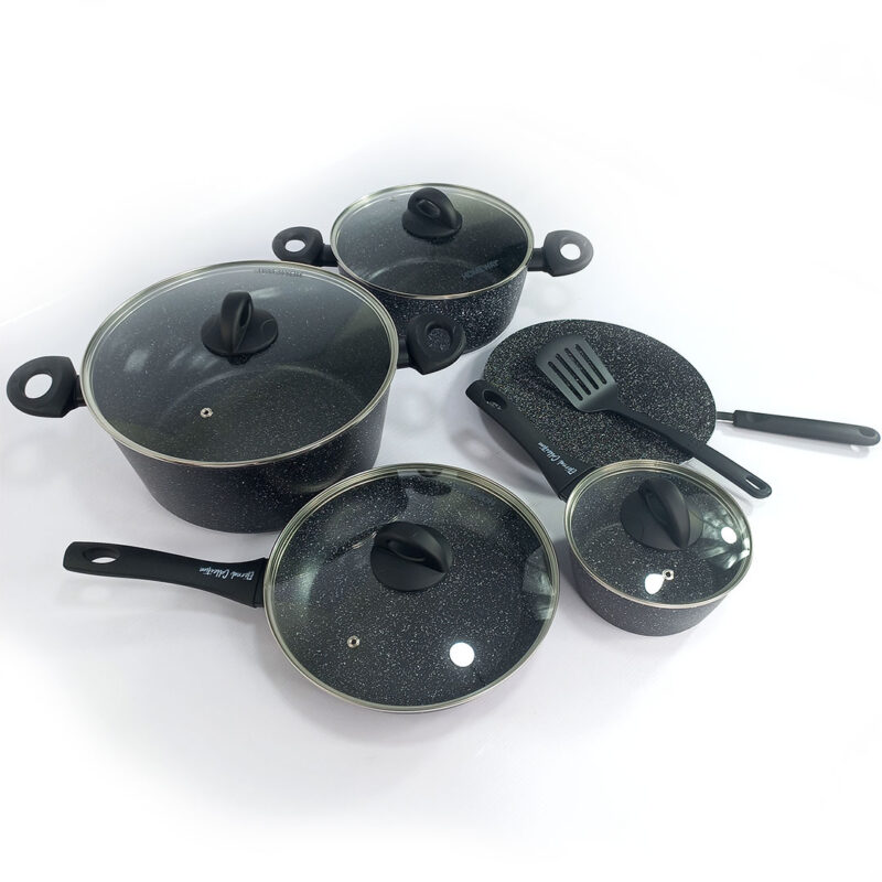 homeway-hw3696-cookware-set-4 10pc Homeway Marble Coated Cookware Set - HW3696