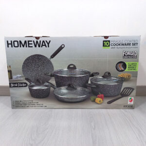 homeway-hw3696-cookware-set-5 10pc Homeway Marble Coated Cookware Set - HW3696