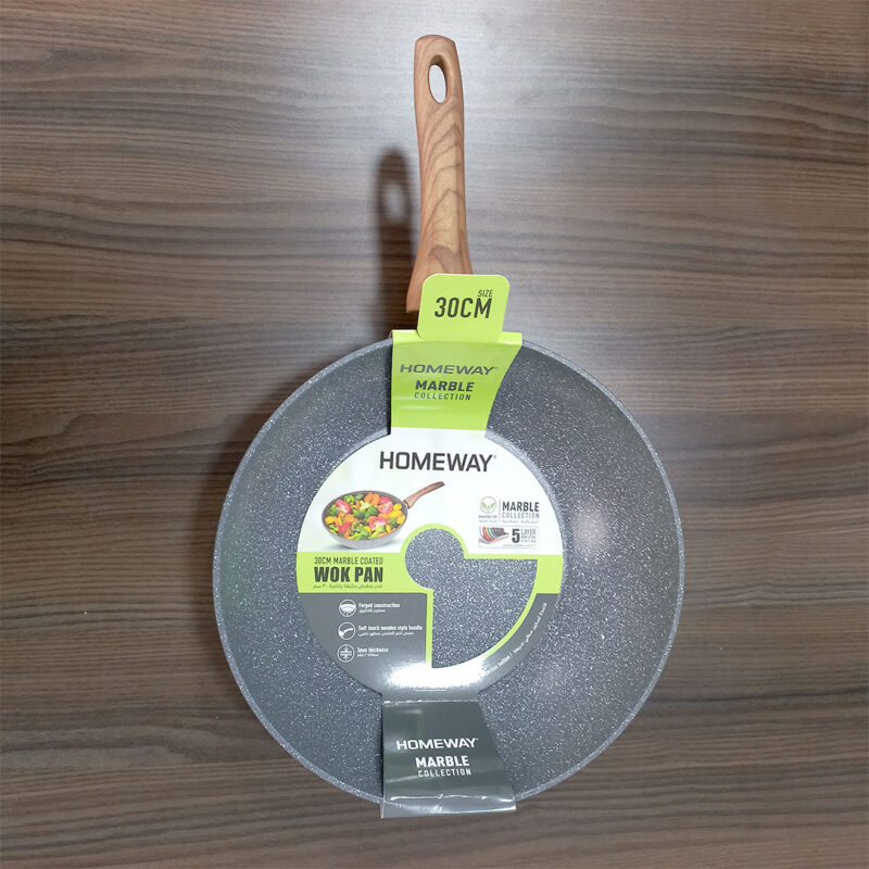 homeway-marble-wok-30cm-1 30cm Homeway Nonstick Marble Wok
