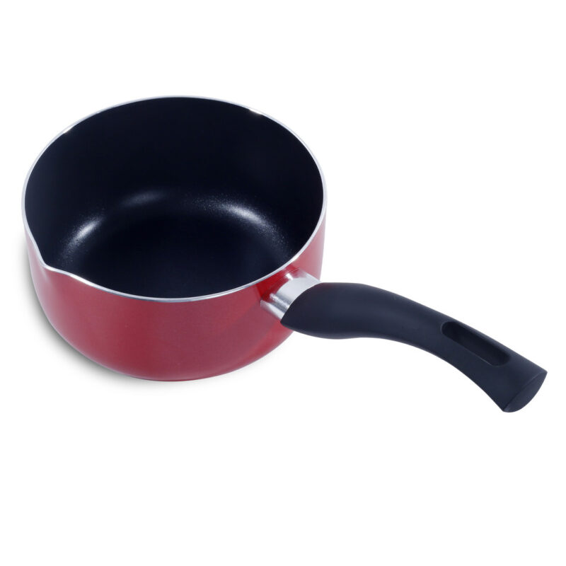 homeway-red-saucepans-3 16 & 18cm Homeway Nonstick Sauce Pan with Pour Spout