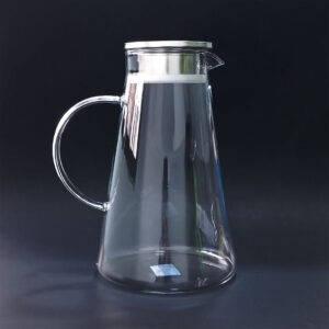 1.8L Borosilicate Glass Jug with S/Steel Lid