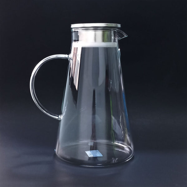 1.8L Borosilicate Glass Jug with S/Steel Lid