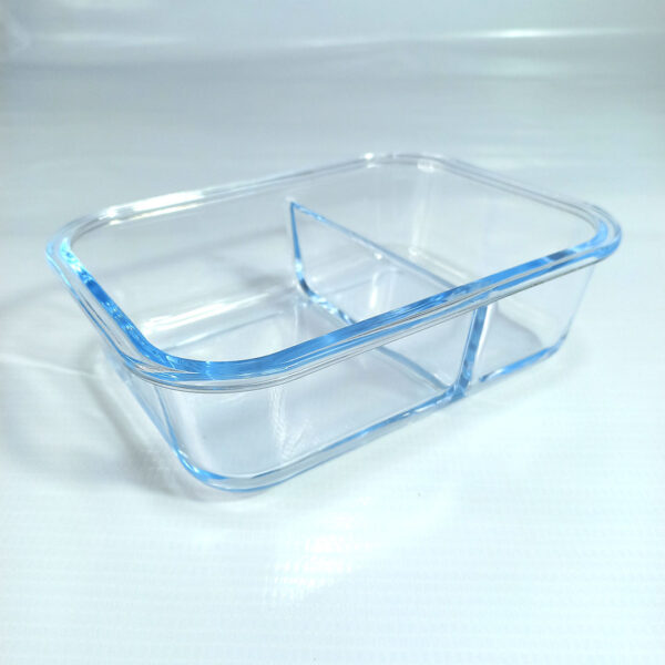 1000ml 2 Grid Glass Lunch Box