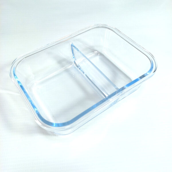 1000ml 2 Grid Glass Lunch Box