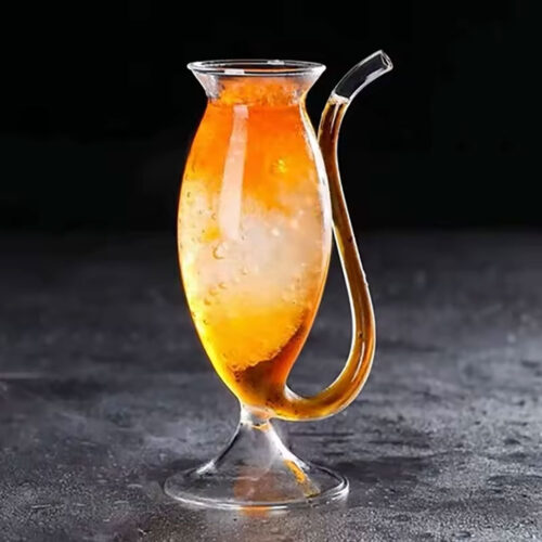 300ml Curved Straw Cocktail Glass