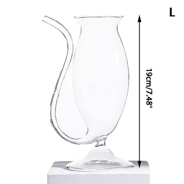 300ml Curved Straw Cocktail Glass