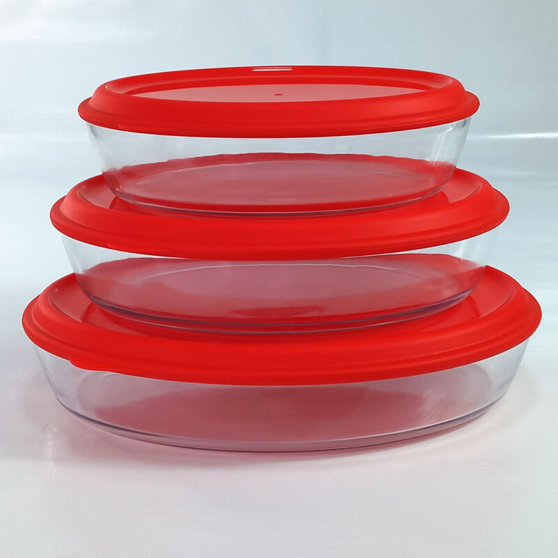 3pc-Oval-Glass-Baking-Dish-Set-with-lids-2 3pc 1.5L, 2L & 3L Oval Glass Baking Dish Set with Lids