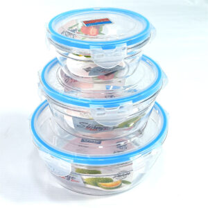 3pc Round Airtight Food Storage Containers Set