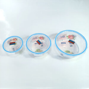3pc Round Airtight Food Storage Containers Set
