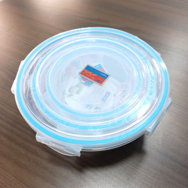 3pc Round Airtight Food Storage Containers Set