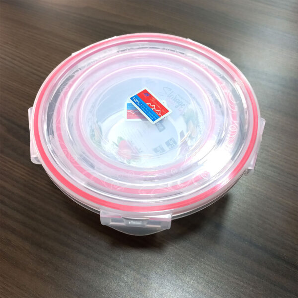 3pc Round Airtight Food Storage Containers Set
