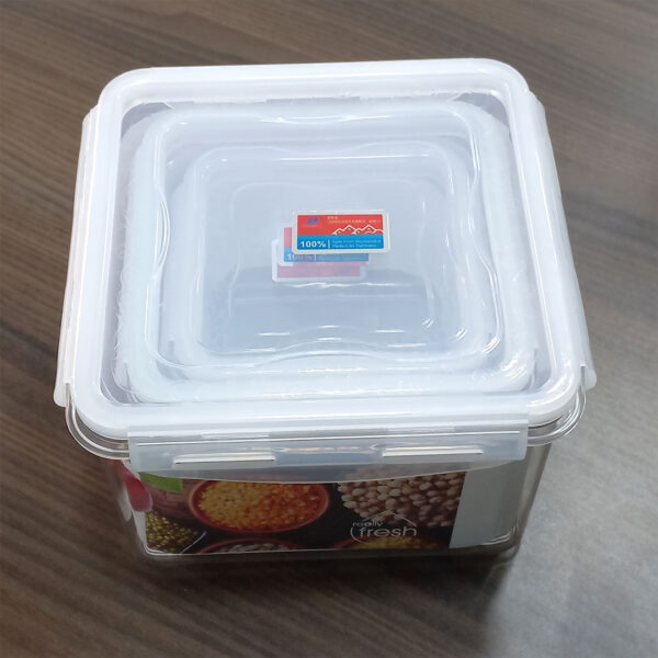 3pc Square Airtight Food Storage Containers Set