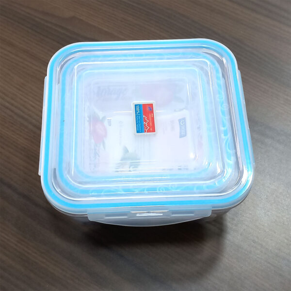 3pc Square Airtight Food Storage Containers Set