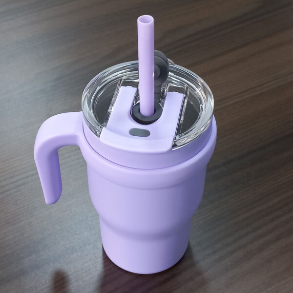 420ml S/Steel Insulated Tumbler with Handle & Straw