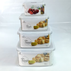 4pc Rectangular Airtight Food Storage Containers Set