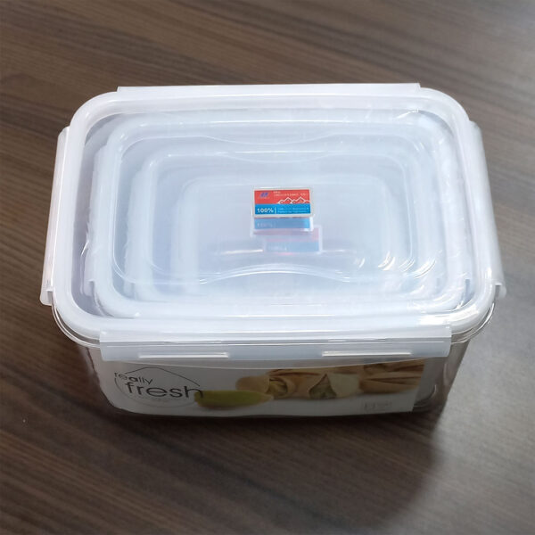 4pc Rectangular Airtight Food Storage Containers Set