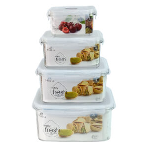 4pc Rectangular Airtight Food Storage Containers Set