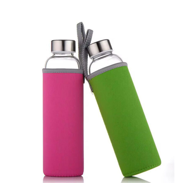 500ml Glass Water Bottle with Protective Sleeve