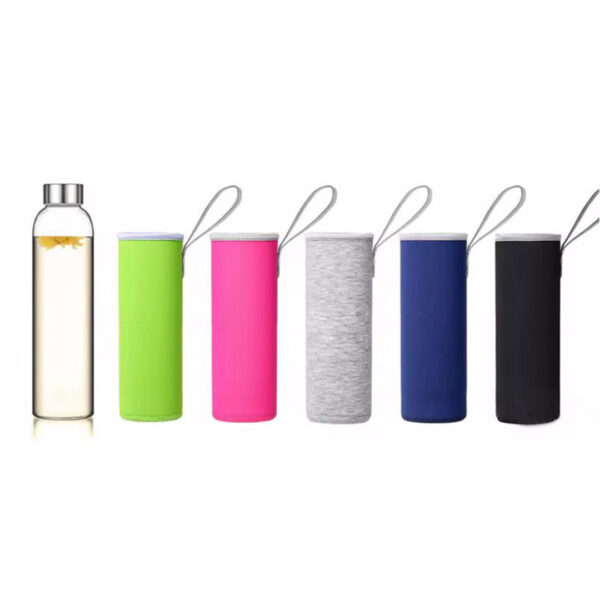 500ml Glass Water Bottle with Protective Sleeve