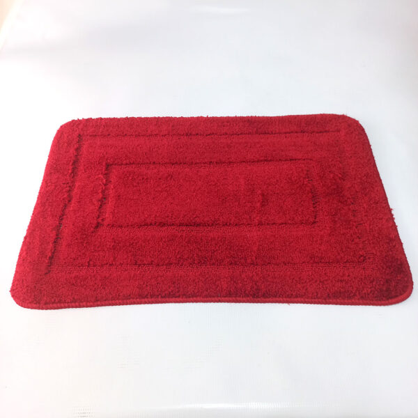 Soft Nonslip Bathroom Mats - Rectangular Border