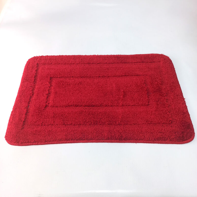 Soft Nonslip Bathroom Mats - Rectangular Border