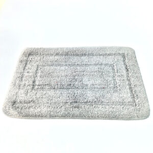 Soft Nonslip Bathroom Mats - Rectangular Border