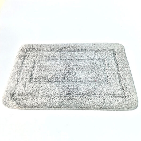 Soft Nonslip Bathroom Mats - Rectangular Border