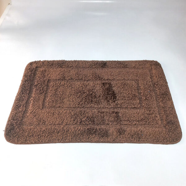 Soft Nonslip Bathroom Mats - Rectangular Border