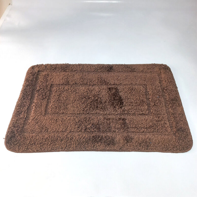 Soft Nonslip Bathroom Mats - Rectangular Border