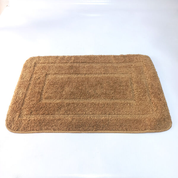 Soft Nonslip Bathroom Mats - Rectangular Border