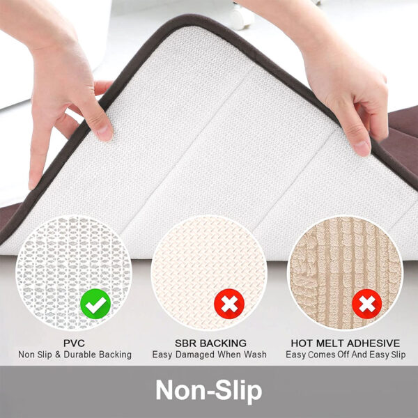 Soft Striped Nonslip Bathroom Mat