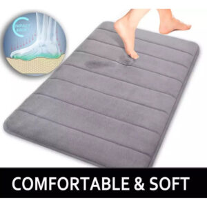 Soft Striped Nonslip Bathroom Mat