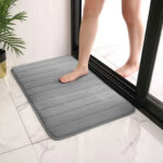 Soft Striped Nonslip Bathroom Mat
