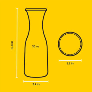 1L Glass Carafe with Plastic Lid