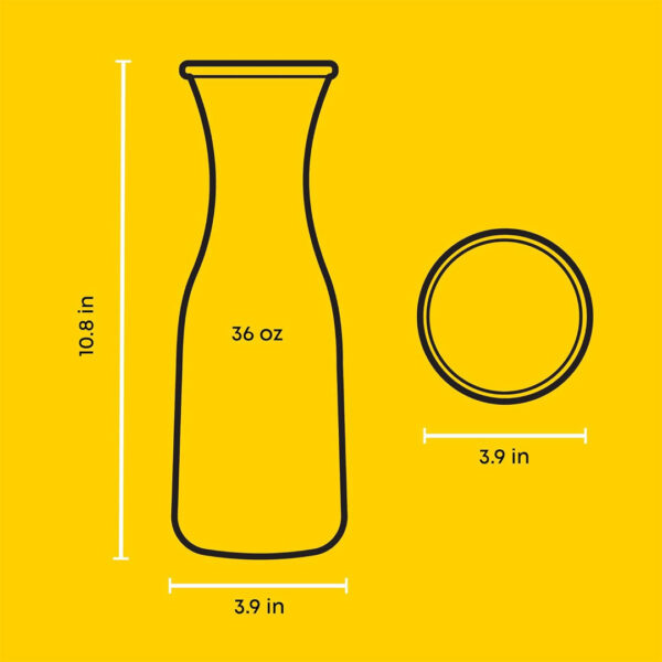 1L Glass Carafe with Plastic Lid