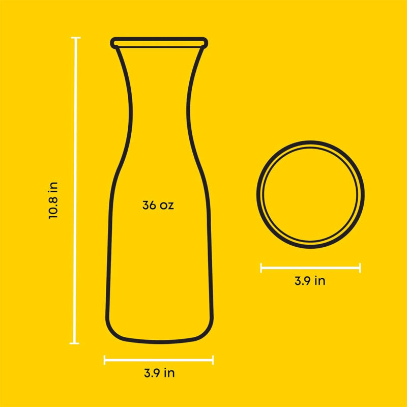 1L Glass Carafe with Plastic Lid