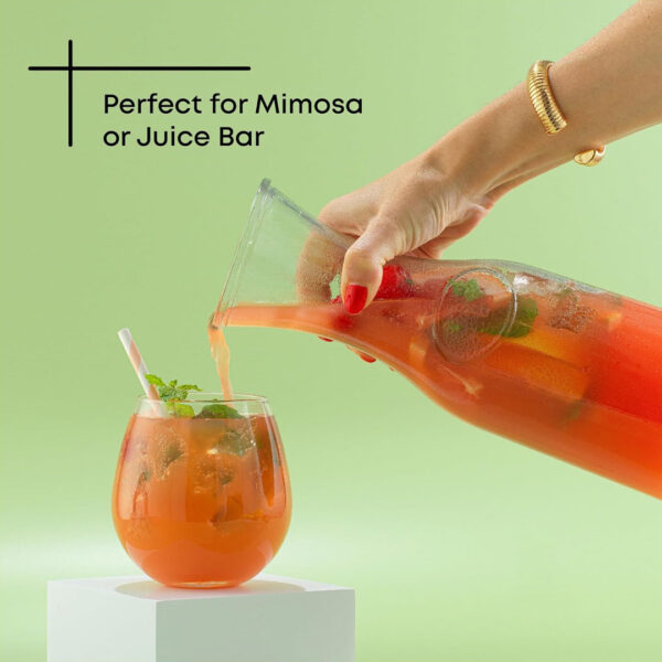 1L Glass Carafe with Plastic Lid