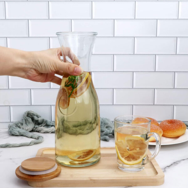 1L Glass Carafe with Wooden Lid