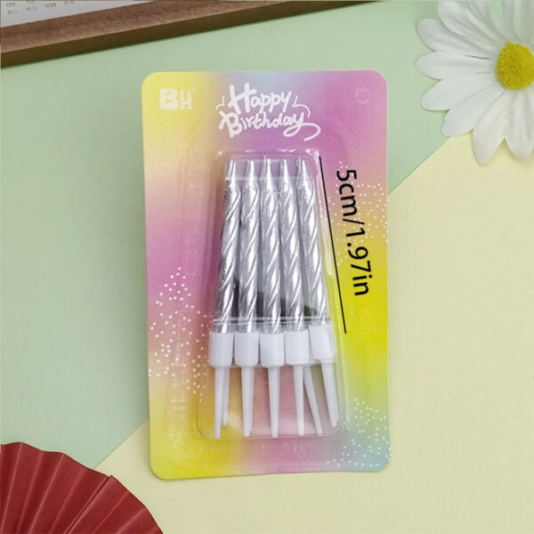10pc Metallic Birthday Candle Set