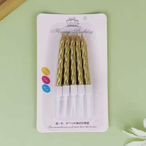 10pc Metallic Birthday Candle Set