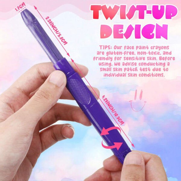 12pc Twist Up Face Painting Crayon Set
