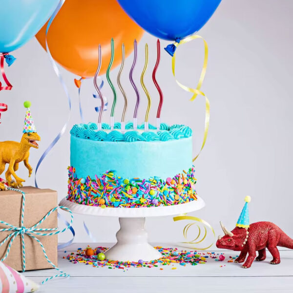 6pc Long Twisty Birthday Candle Set