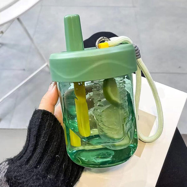 500ml Kids Leak Proof Water Bottle with Straw and Diffuser