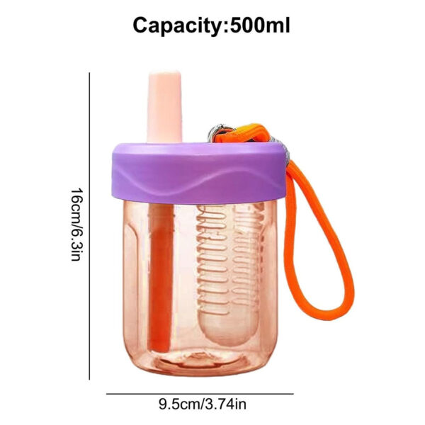 500ml Kids Leak Proof Water Bottle with Straw and Diffuser