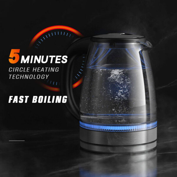 1.8L Borosilicate Glass Electric Kettle